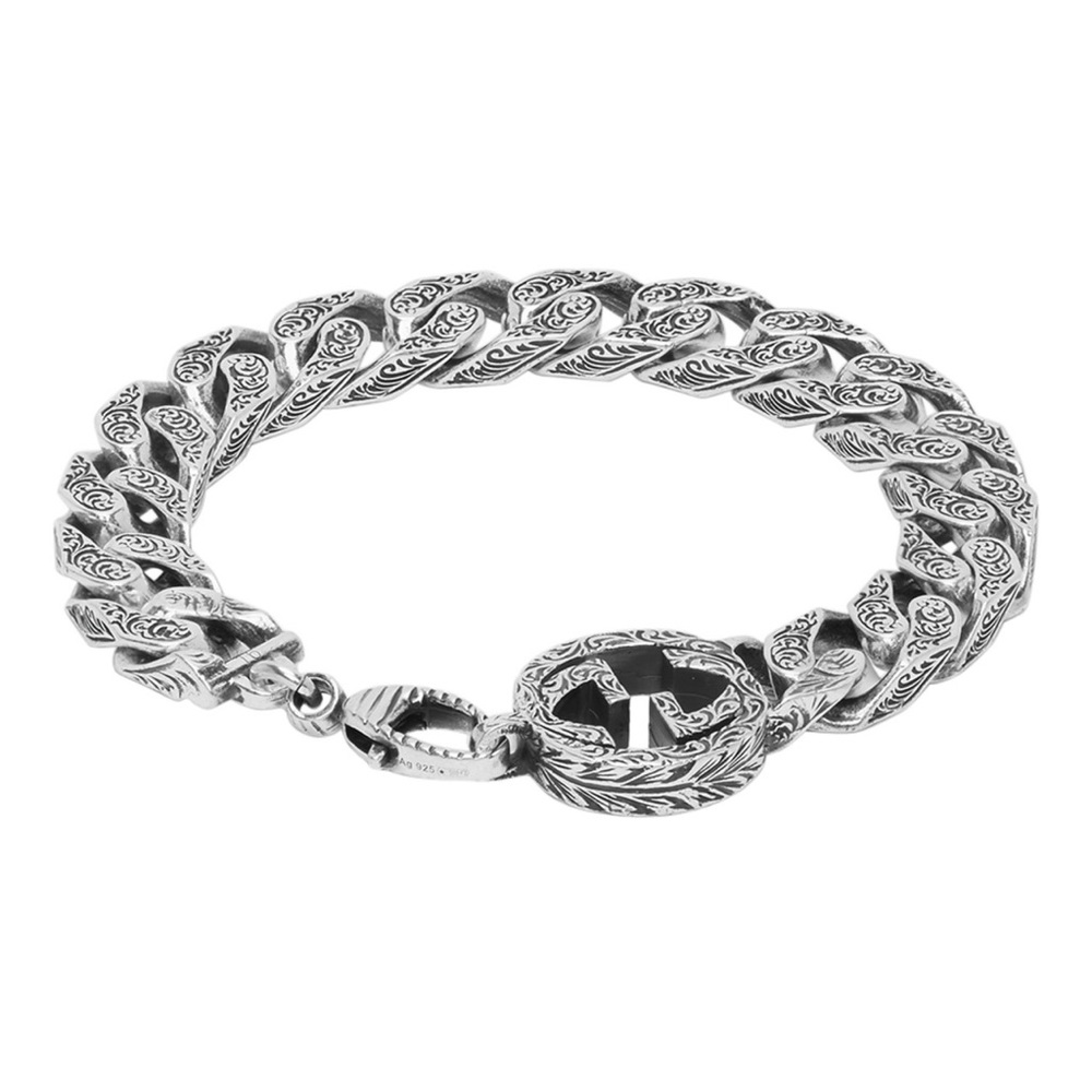 Interlocking GUCCI G Silver Bracelet